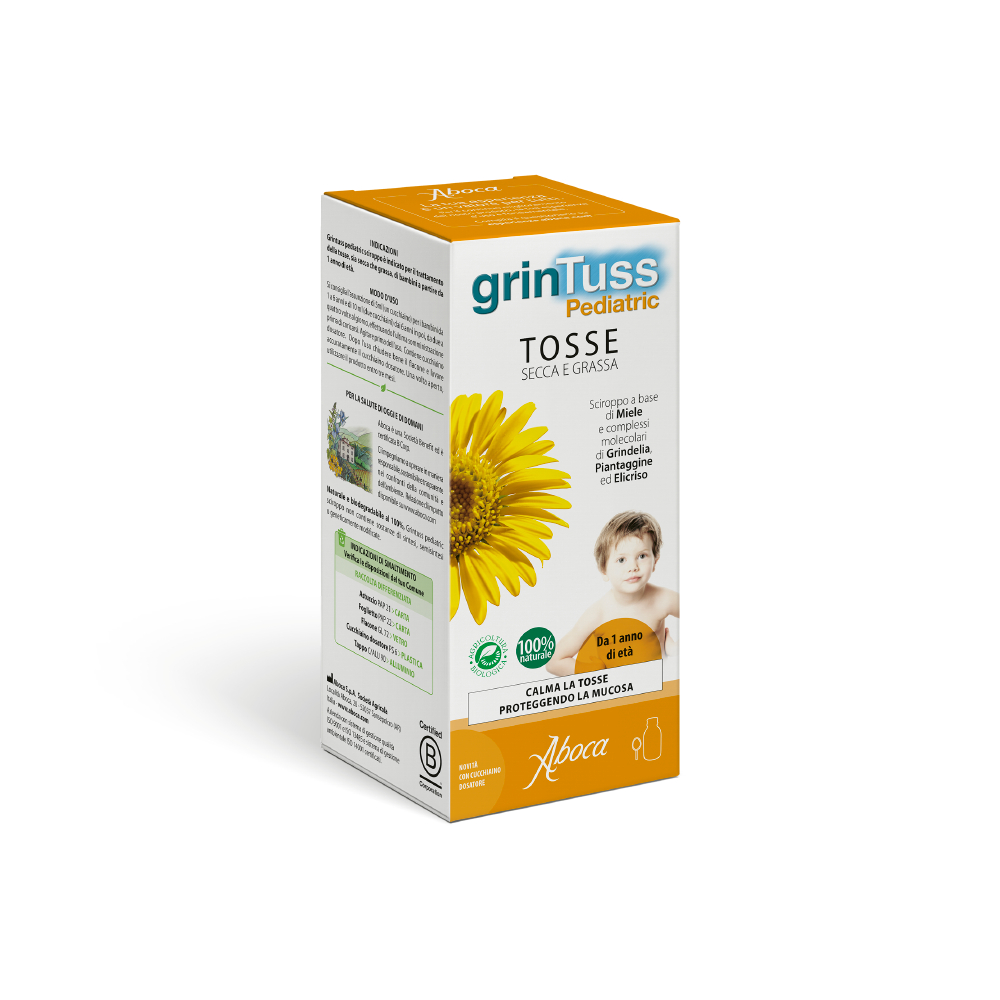 Grintuss Pediatric Sciroppo Bambini Tosse Secca e Grassa 180 g