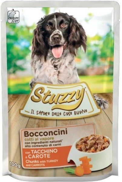 Stuzzy Cane Bocconcini Busta Adulto Tacchino & Carote 100 Gr Temporaneamente Mancante Dall'Azienda Produttrice