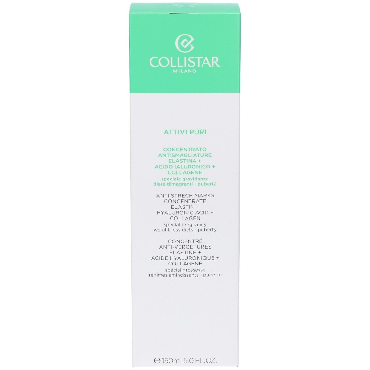 Collistar Attivi Puri Concentrato Antismagliature Elastina + Acido Ialuronico + Collagene 150 ml