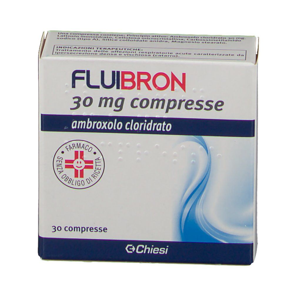 Fluibron 30 mg Ambroxolo Cloridrato Tosse 30 Compresse