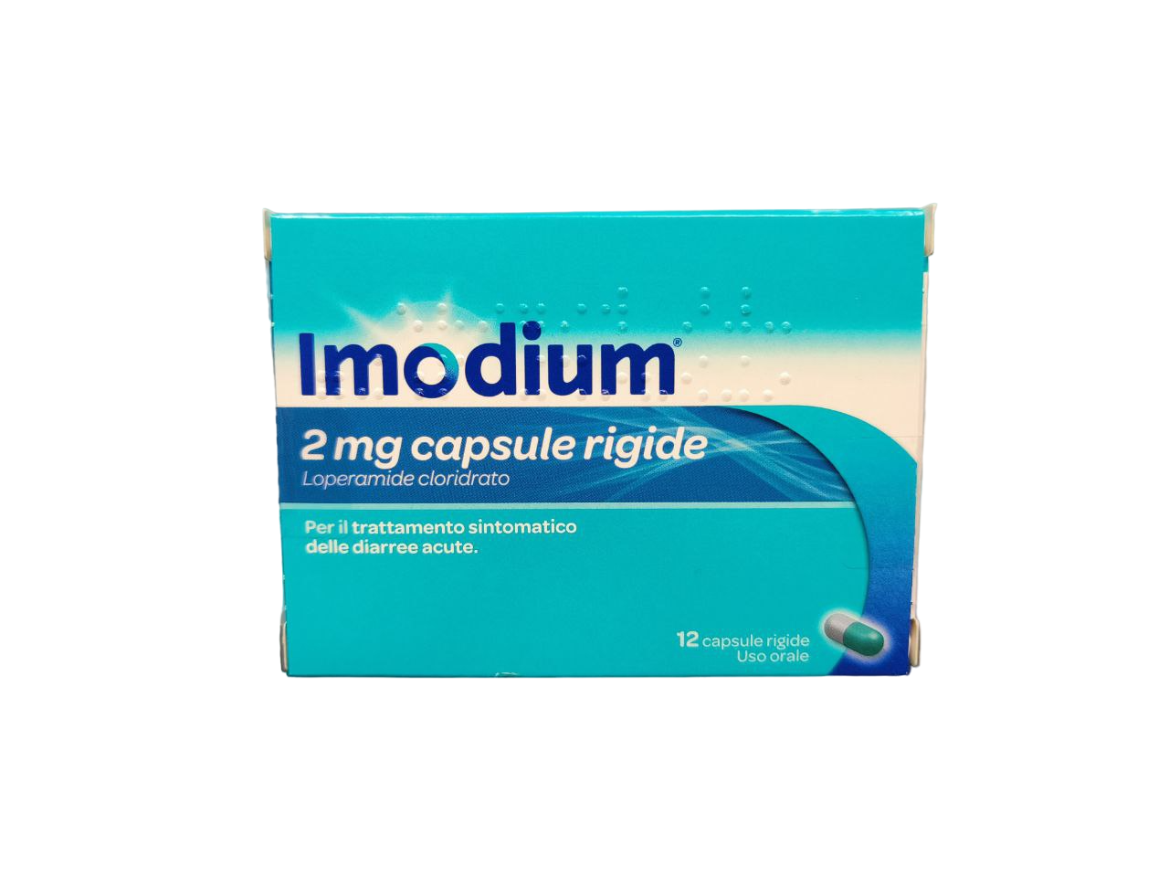 Imodium 2 mg Loperamide Cloridrato 12 Capsule rigide