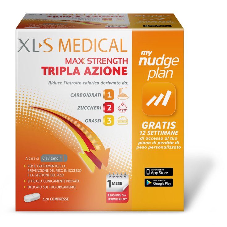 XLS Medical Max Strength Integratore Dietetico Tripla Azione 120 Co...