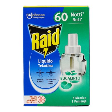 RAID - Ricarica Liquido Elettrico 60 Notti Eucalipto 36 Ml