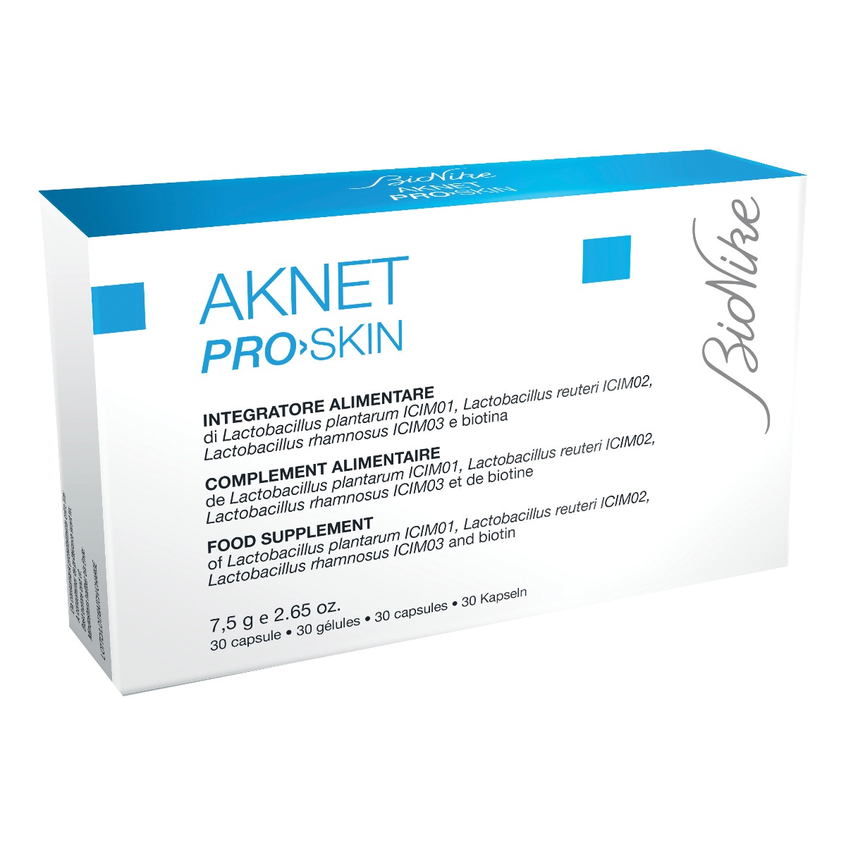 Bionike Aknet Pro-Skin Integratore Contro Acne 30 Capsule