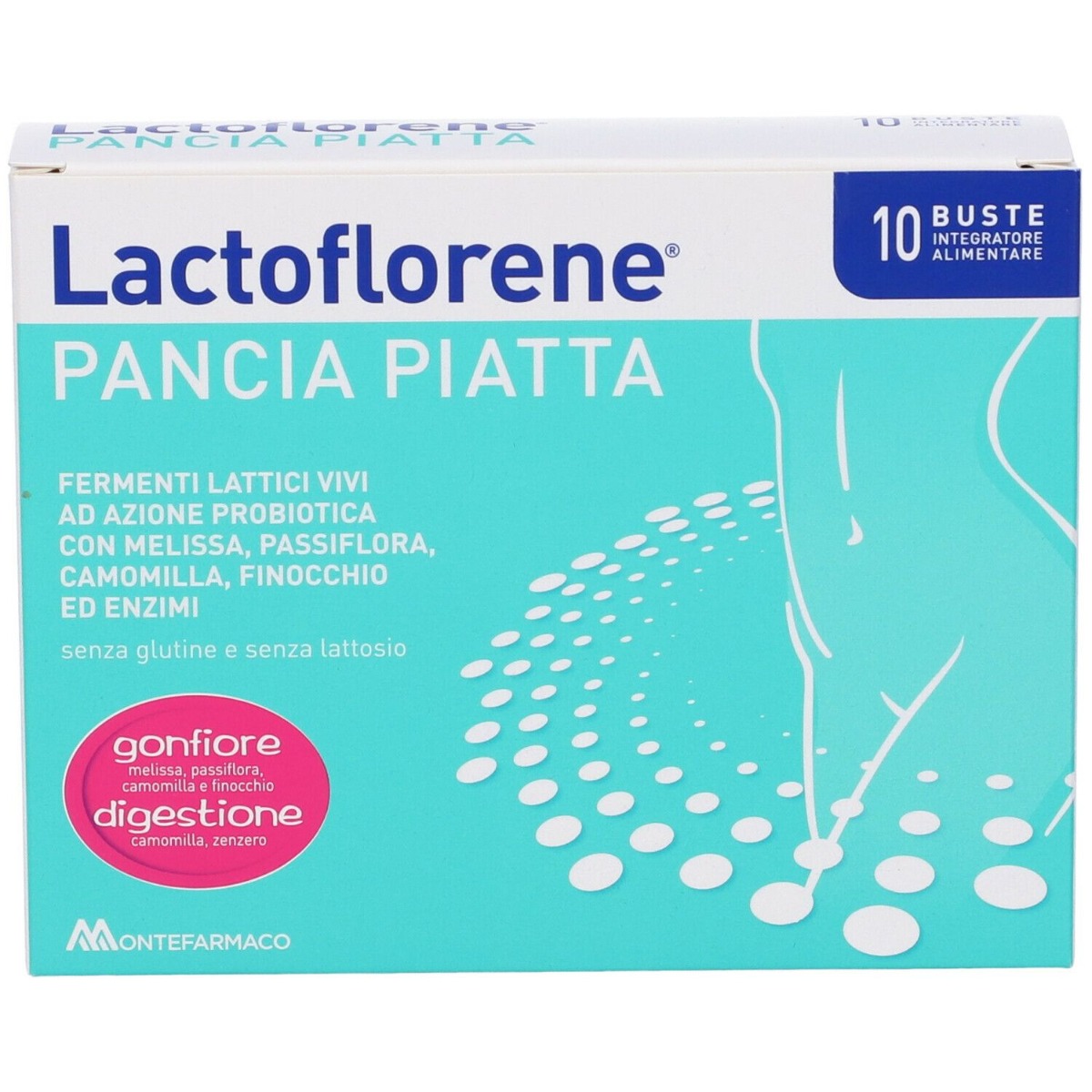 Lactoflorene Pancia Piatta Integratore Gonfiore Addominale 10 Bustine