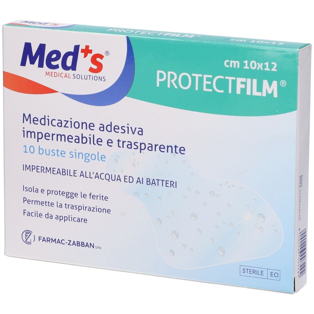 Meds Protect Film Medicazione 10x12 cm 10 Pezzi