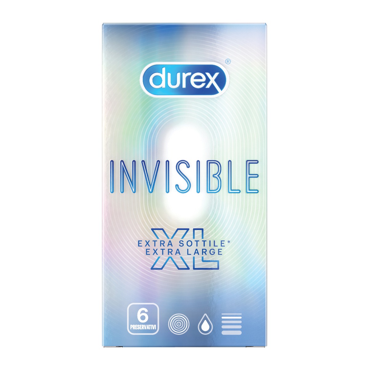 Durex Invisibile XL Extra Sottili Extra Large 6 Profilattici