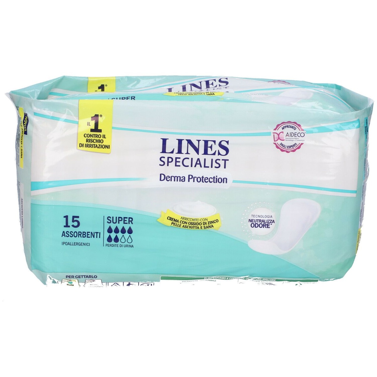 Lines Specialist Derma Protection Super 15 Assorbenti