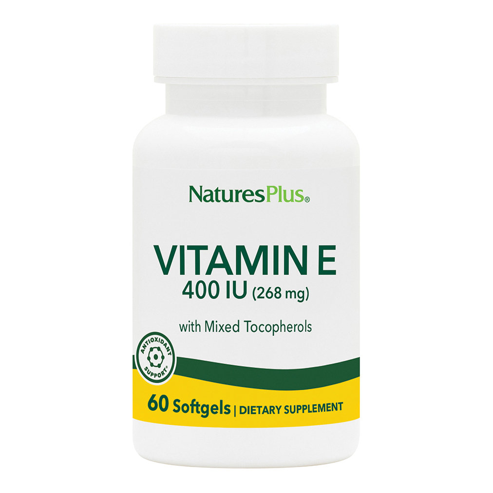 Nature's Plus Vitamina E 400 UI Integratore Antiossidante 60 Capsule