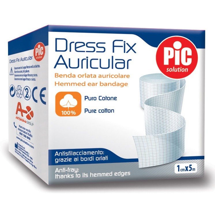 Pic Dress Fix Auricolar Benda Orlata Auricolare Puro Cotone 1X5 m 1 Pezzo