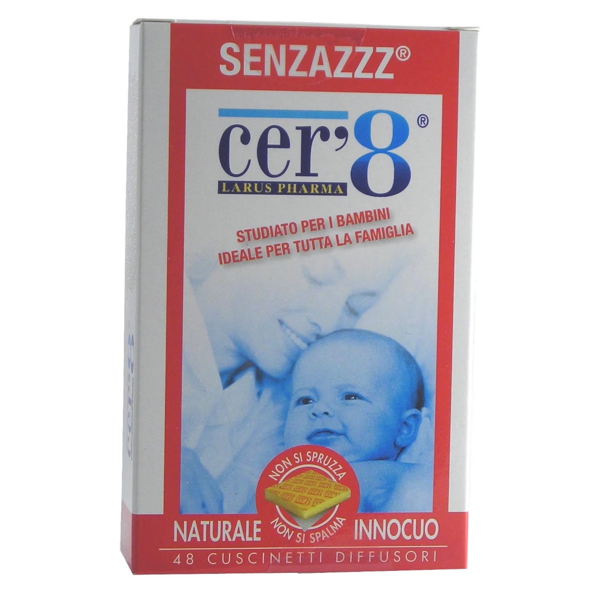 Cer'8 Cuscinetti Adesivi Anti Zanzare Scatola Da 48 Cuscinetti