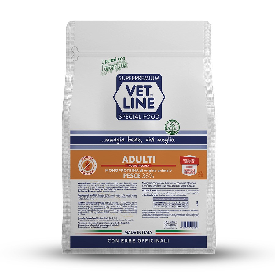 Vet Line Adulti Pesce Taglia Piccola 800 G