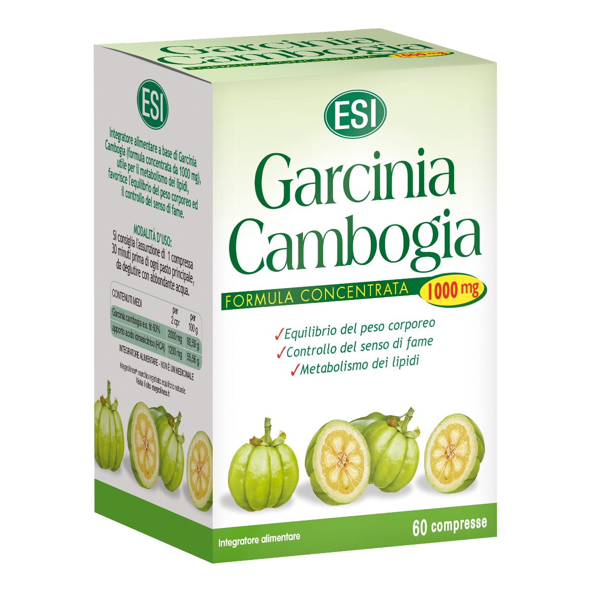 ESI Garcinia Cambogia Integratore Metabolismo Lipidi 60 Compresse 1...
