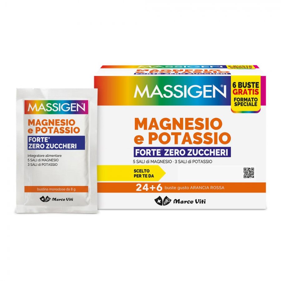 Massigen Magnesio Potassio Forte 24+6 Bustine
