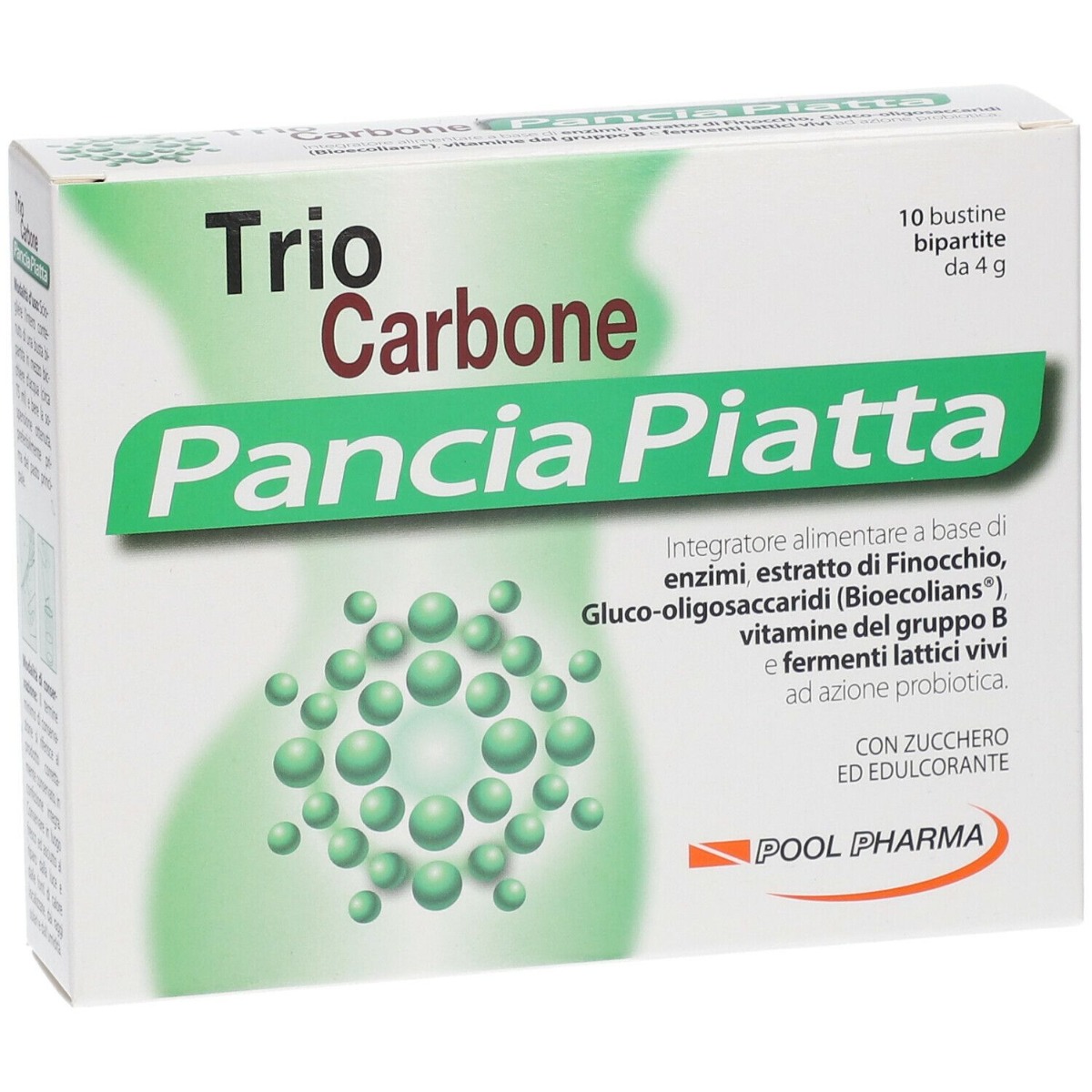 Trio Carbone Pancia Piatta Integratore Contro Gonfiore Addominale 10 Bustine