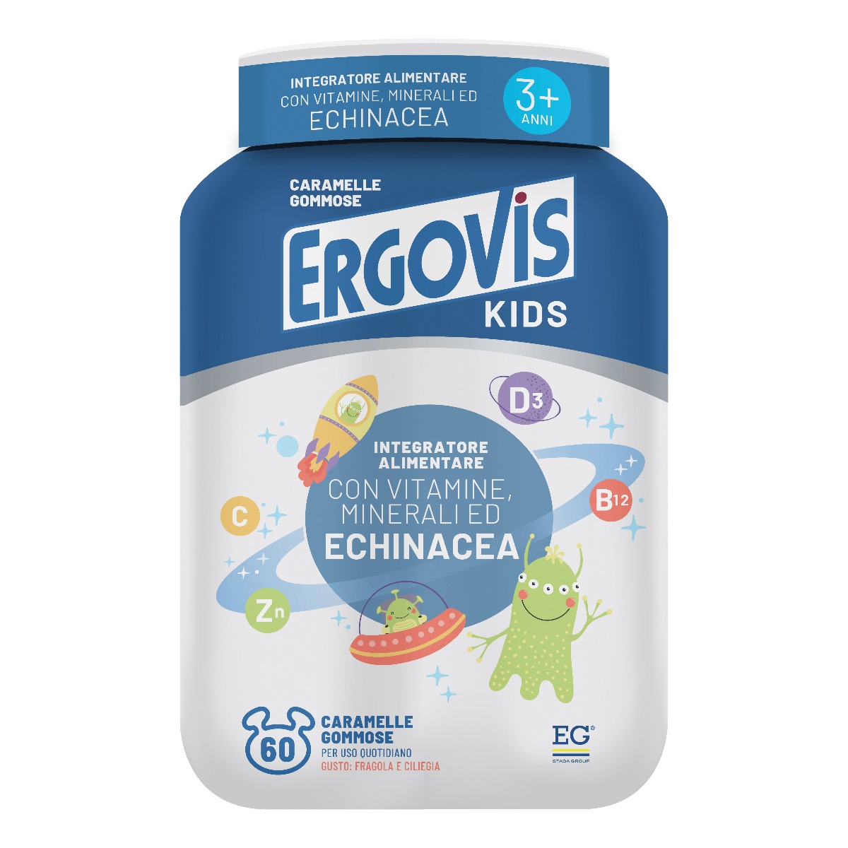 Ergovis Kids Integratore Vitamine E Minerali Per Bambini 60 Caramelle Gommose-image