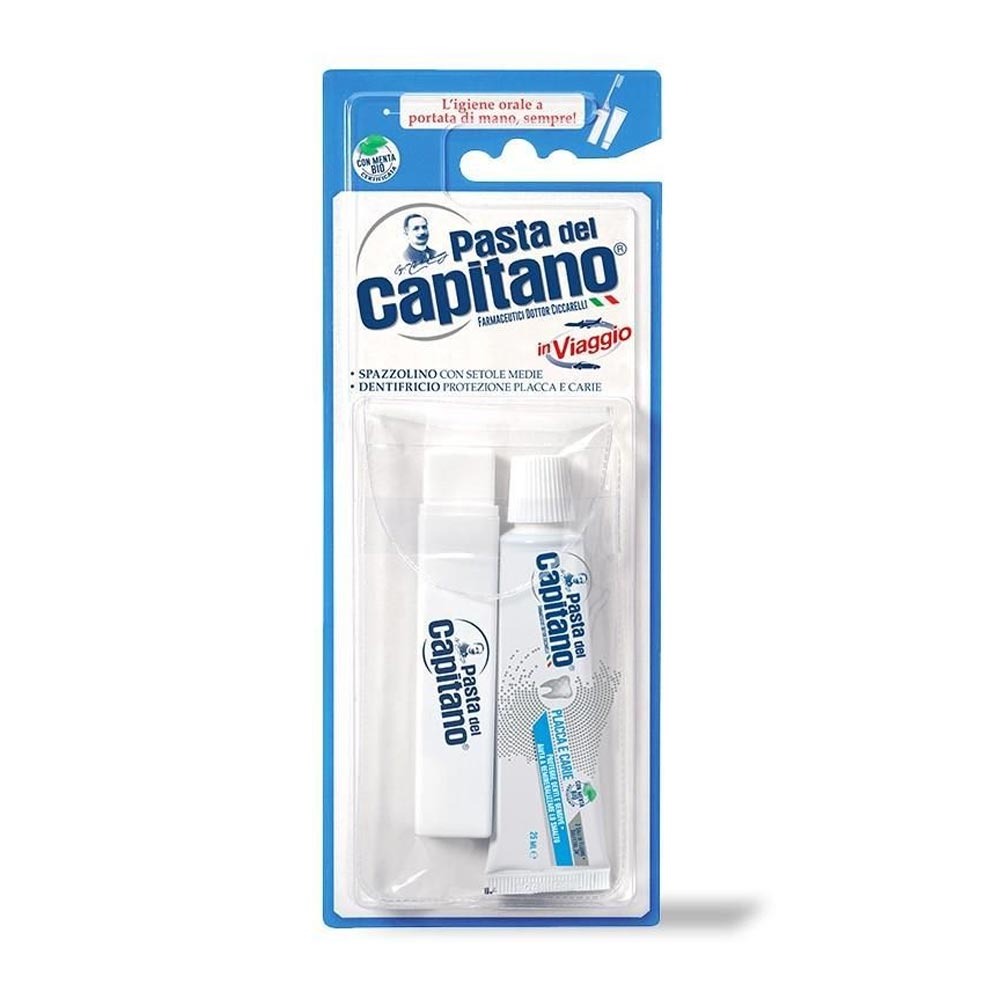 Pasta Capitano Spazzolino + Dentifricio 25ml Kit Viaggio