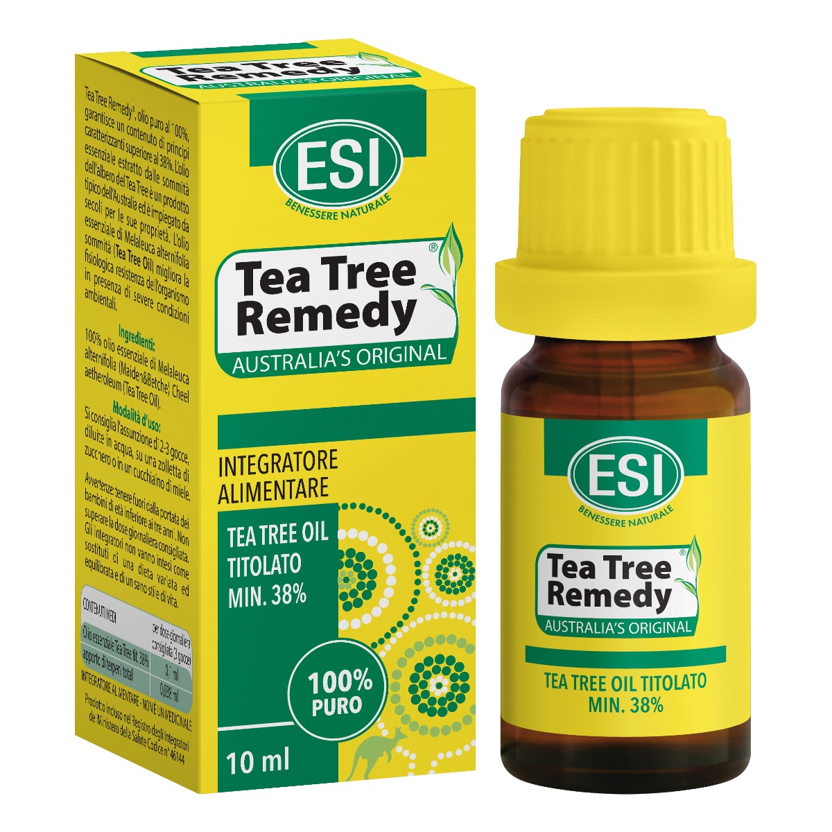 Esi Tea Tree Remedy Oil Olio Essenziale Puro di Tea Tree Integratore 10 ml