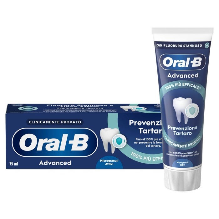 Oral-B Advanced Protezione Tartaro Dentifricio con Microgranuli Attivi 75 ml