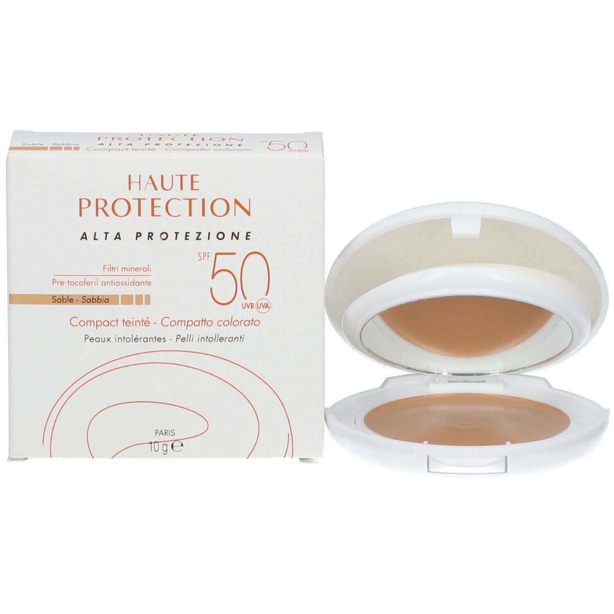 Alta Protezione Compatto Sabbia SPF50 Protezione Viso