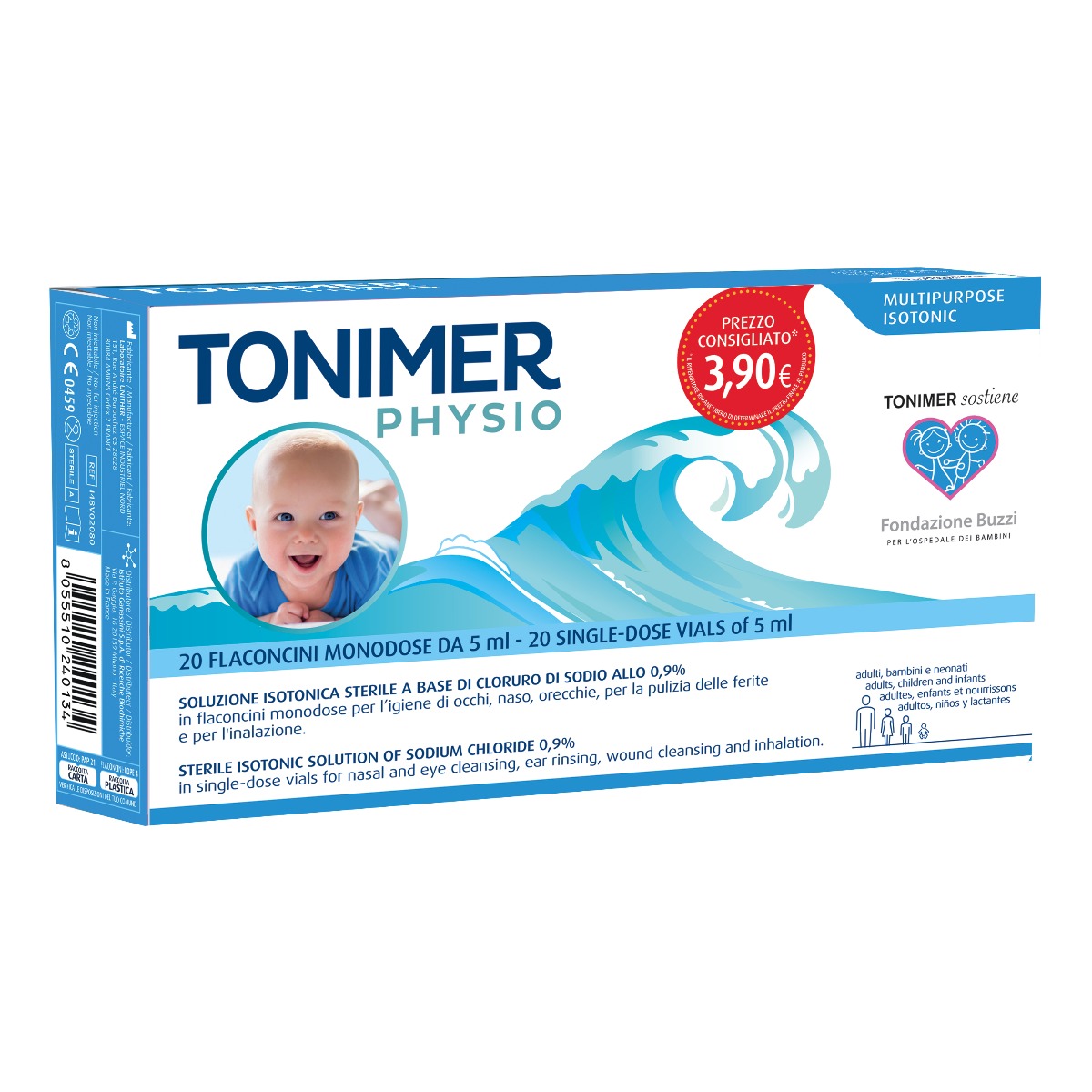 Tonimer Physio 20 Flaconcini Monodose Confezione 5 ml