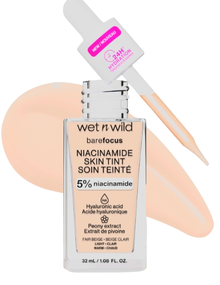 WET N WILD - Bare Focus - Fondotinta Con Niacinamide - Amber Beige