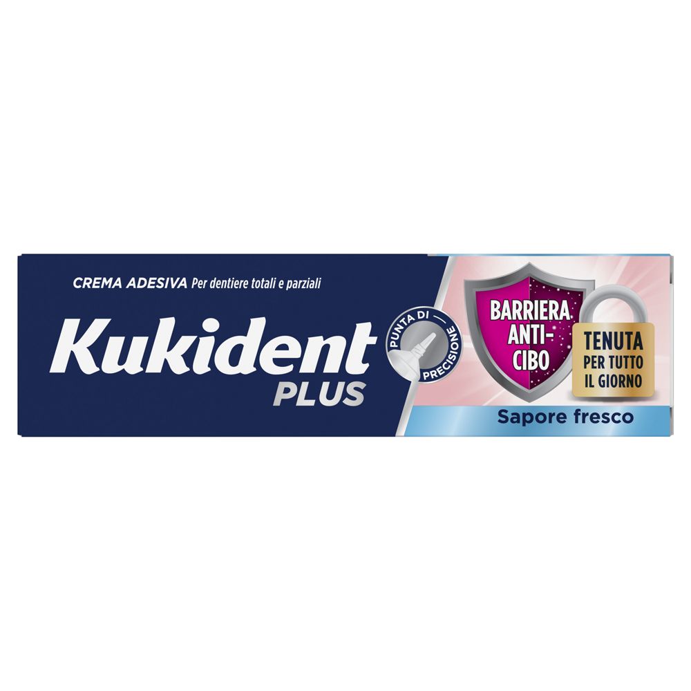 Kukident Plus Dual Protect Crema Adesiva Protesi Dentali 40 g