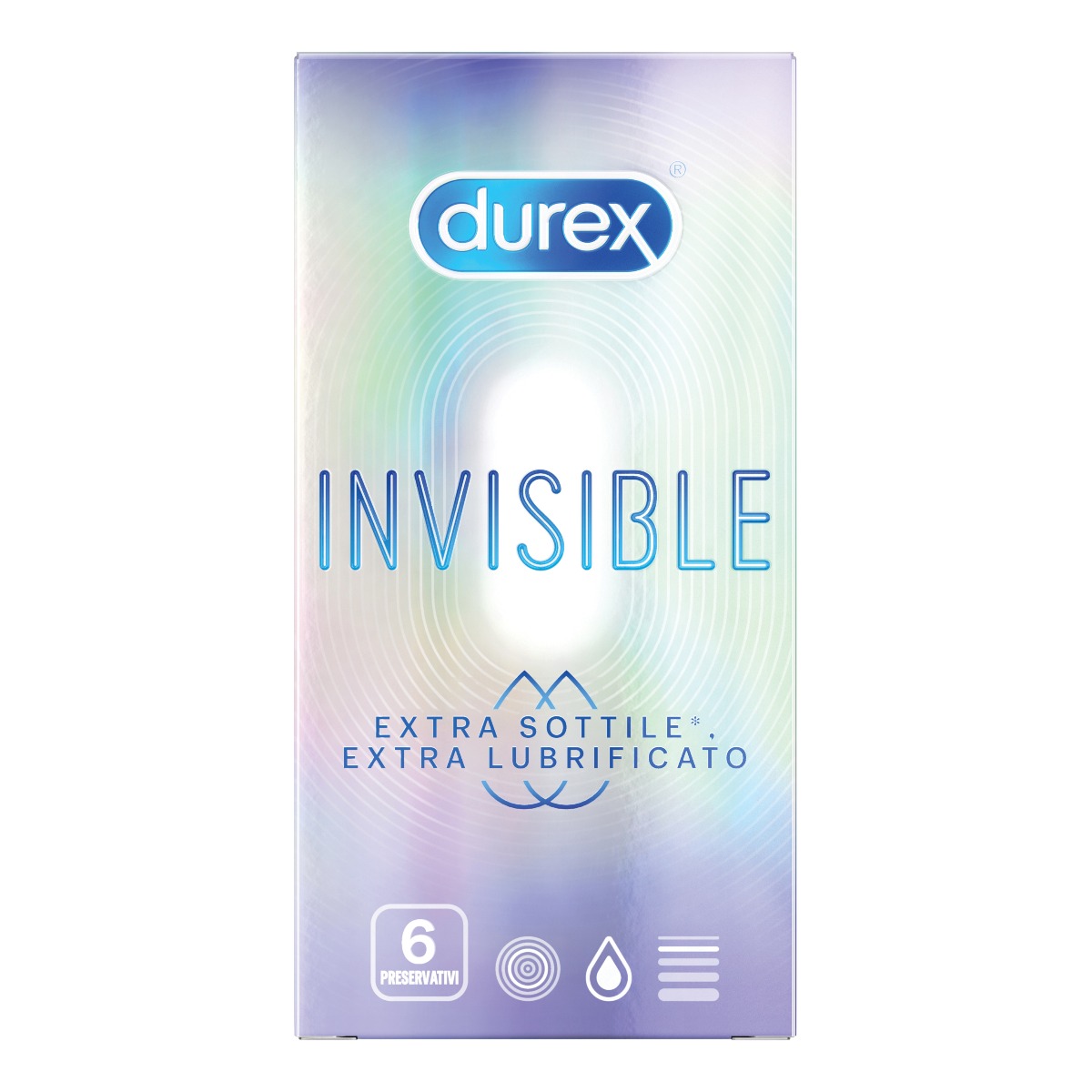 Durex Invisible Extra Lubrificante 6 Pezzi