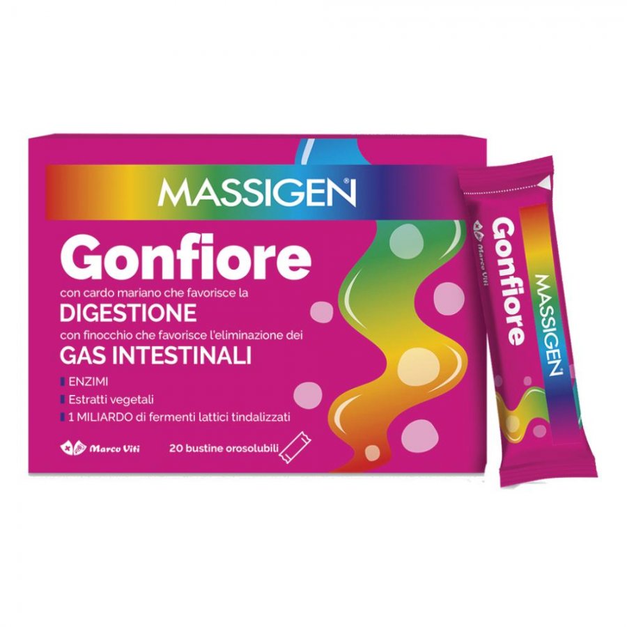 Massigen Gonfiore Integratore Per Eliminare Il Gonfiore 20 Bustine ...