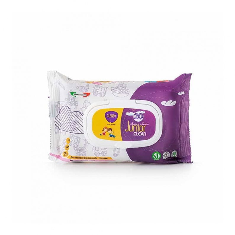 Clendy salviette imbevute junior clean 20 pezzi