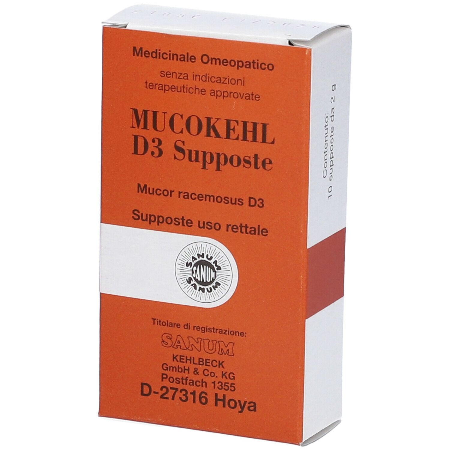 Imo Mucokehl D3 Sanum 10 Supposte
