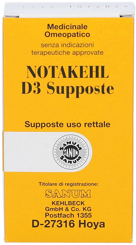 NOTAKEHL D3 10 Supposte 2G SANUM