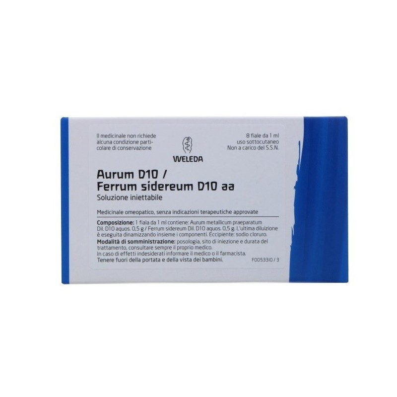 Weleda Aurum D10 Ferrum Sidereum 8 Fiale Da 1ml