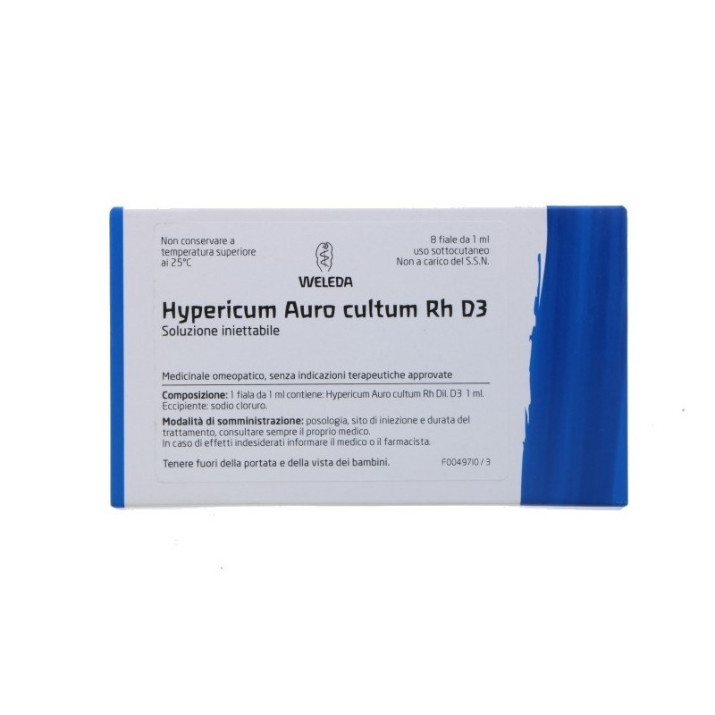 Weleda Hypericum Auro Cultum Rh D3 01% 8 Fiale Da 1 Ml