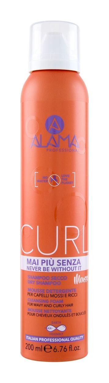 Alama shampoo secco mousse detergente capelli ricci