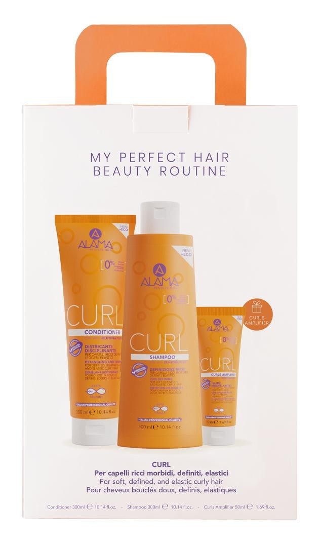 Alama curl confezione regalo 2024 1 shampoo 300 ml + 1 conditioner 300 ml + 1 curly activator fluid 50 ml