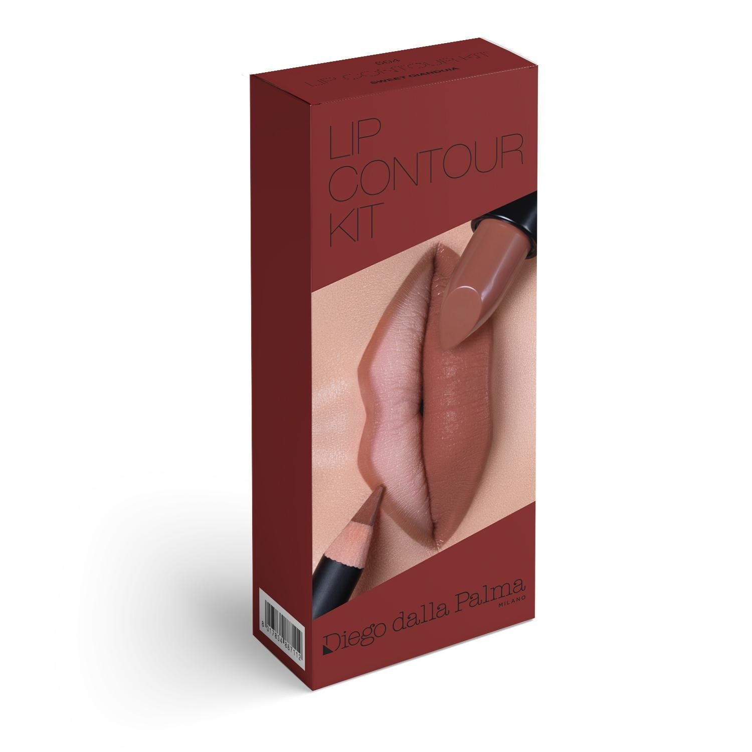 DIEGO DALLA PALMA - Cofanetto Lip Contour Kit - Rossetto + Matita 12 Cm N.504 Sweet Gianduia
