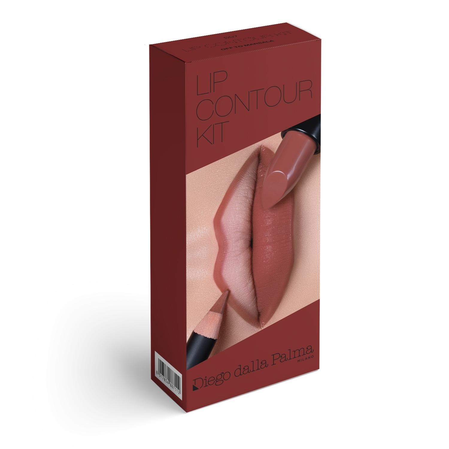 DIEGO DALLA PALMA - Cofanetto Lip Contour Kit - Rossetto + Matita 12 Cm N.507 Off To Marsala