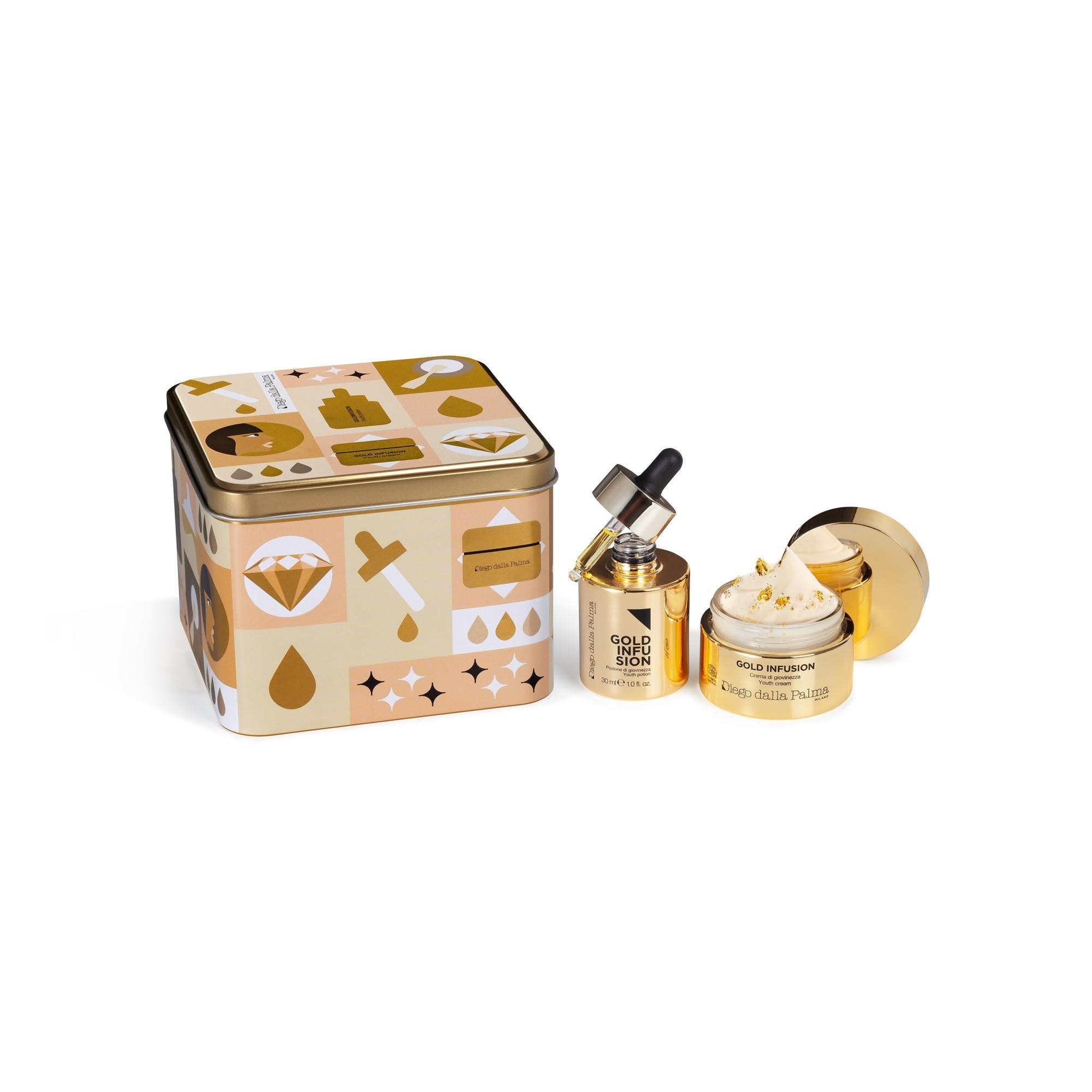 Diego dalla palma kit gold infusion pozione di giovinezza 30ml + crema di giovinezza 45 ml