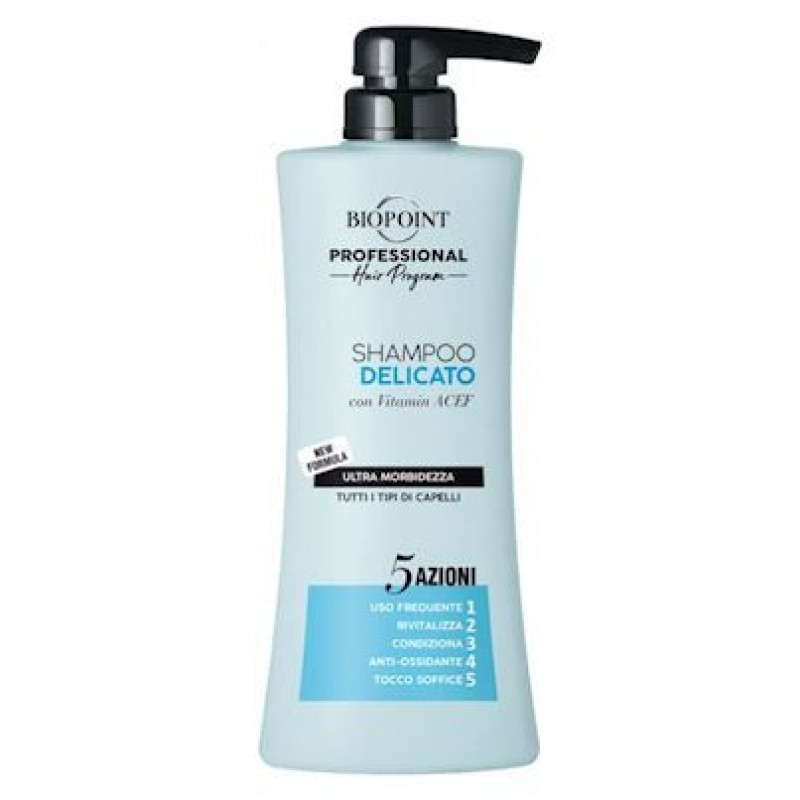 BIOPOINT - Shampoo Delicato con vitamine per tutti i tipi di capelli 400 Ml