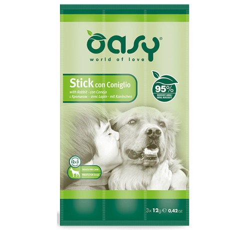 Oasy Cane Snack Stick Manzo Cf. (3X12) Gr