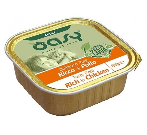 Oasy Gatto Delizioso Pate' Adulto Anatra & Verdure 100 Gr