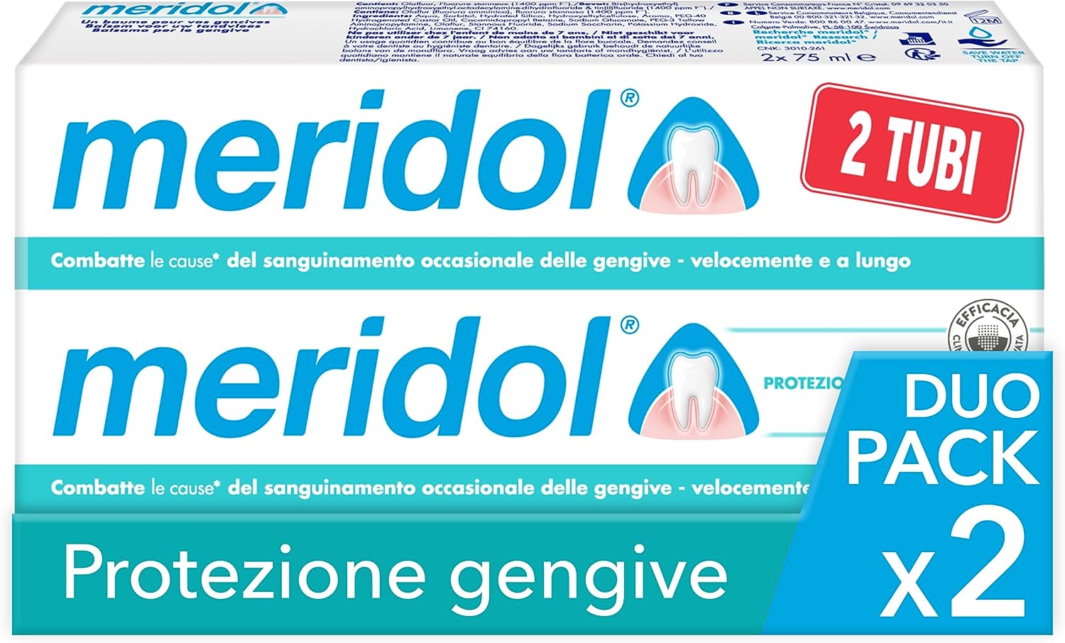 Meridol Protezione Gengive Dentifricio 2x75 ml