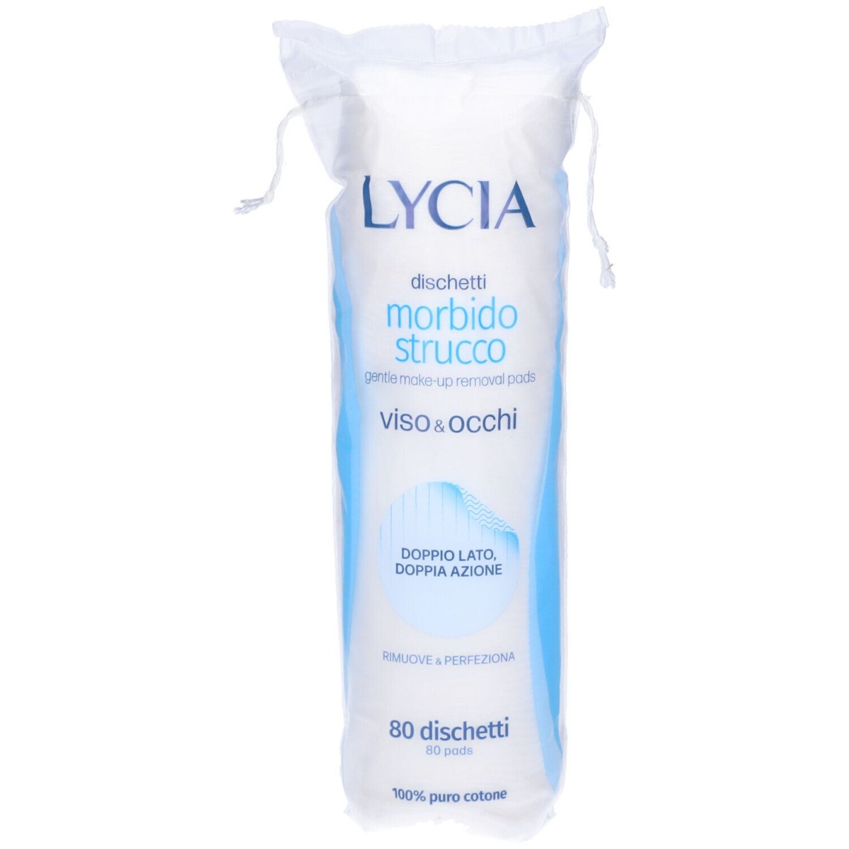 Lycia Dischetti Struccanti Viso e Occhi in Cotone 80 Pezzi