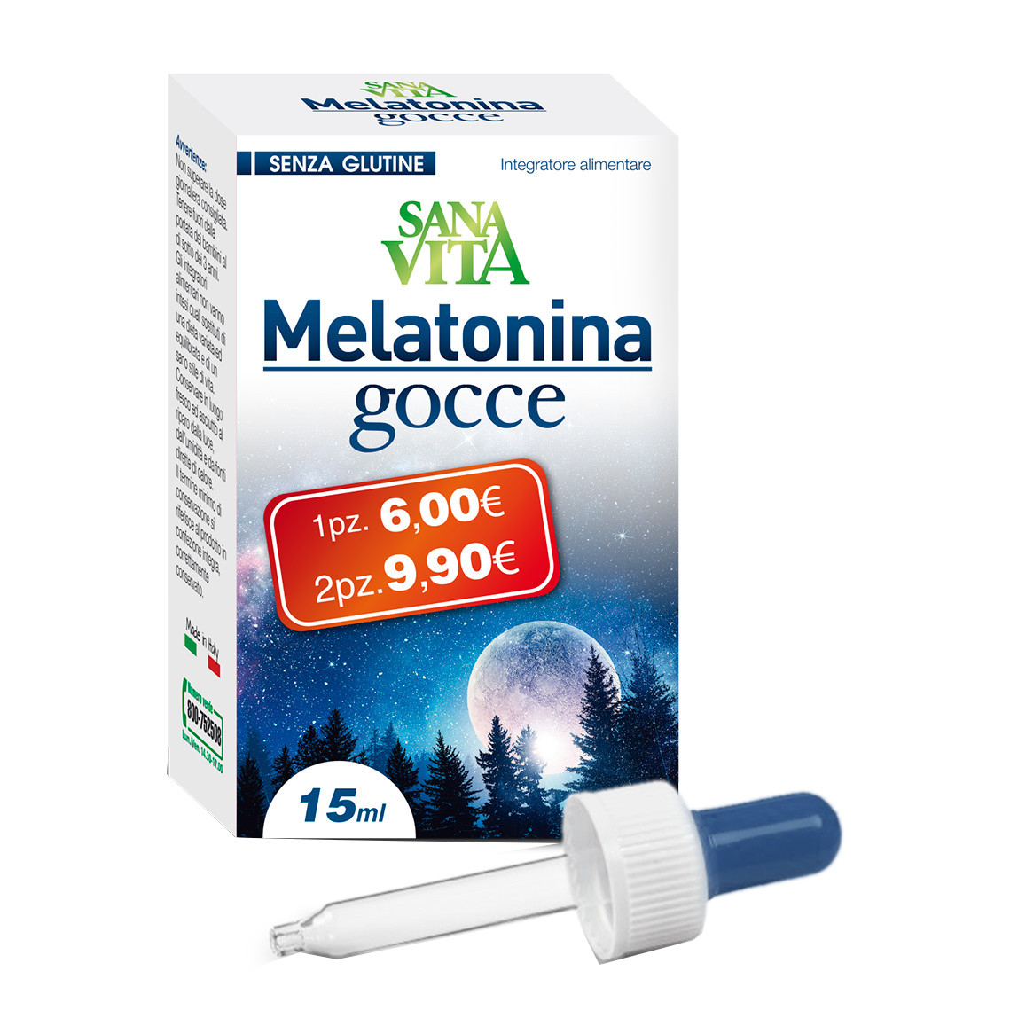 Sanavita Melatonina Gocce 15 ml