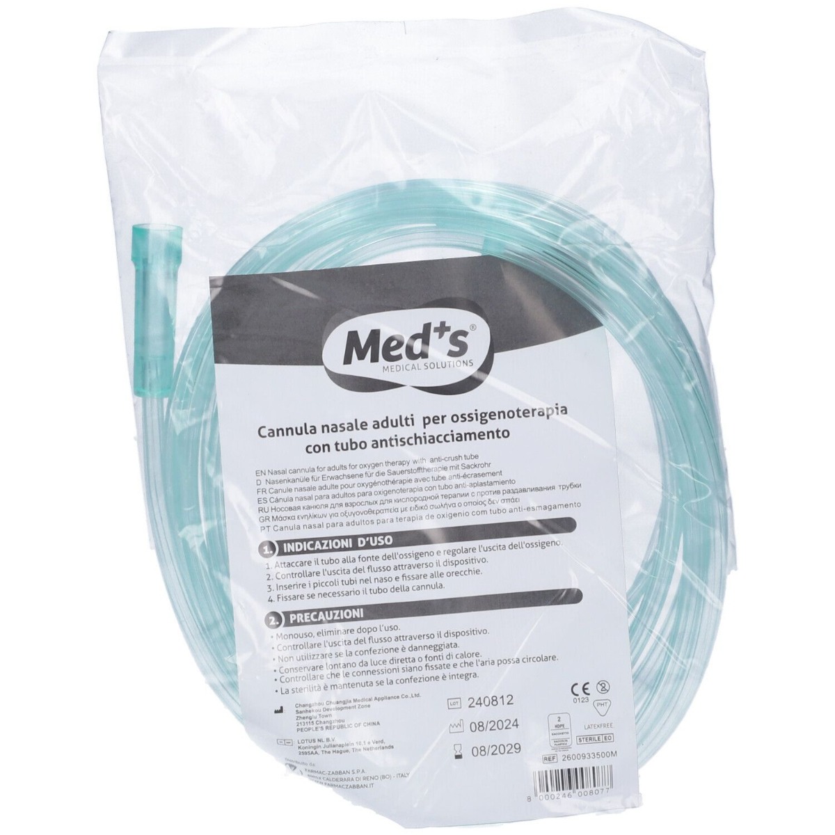 Med’s Cannula Nasale Ossigeno Adulti 200 cm