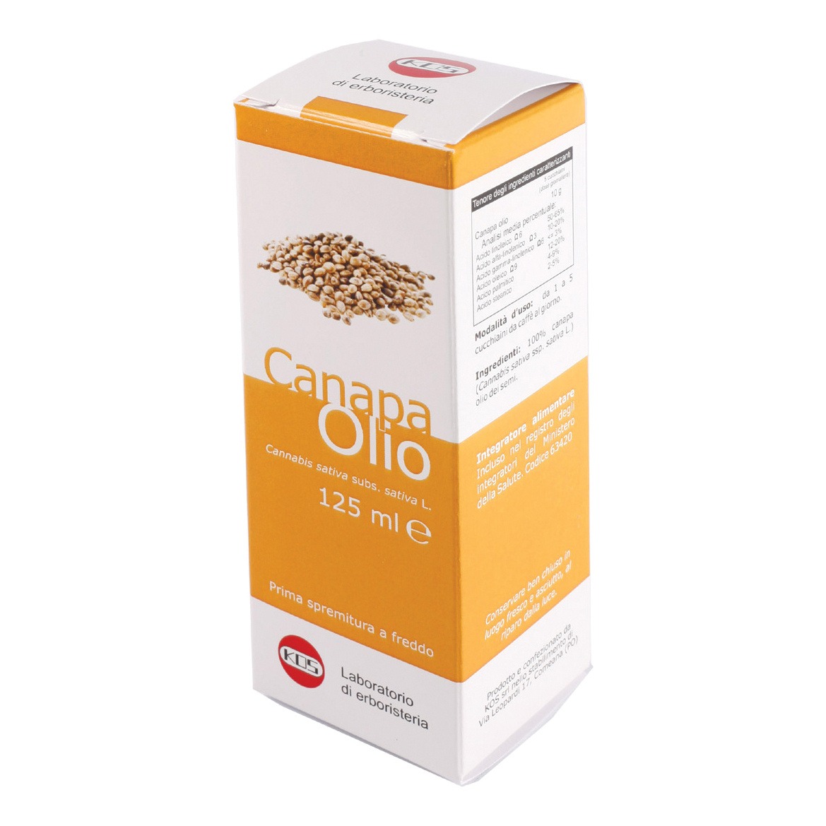 Olio di canapa 125ml kos