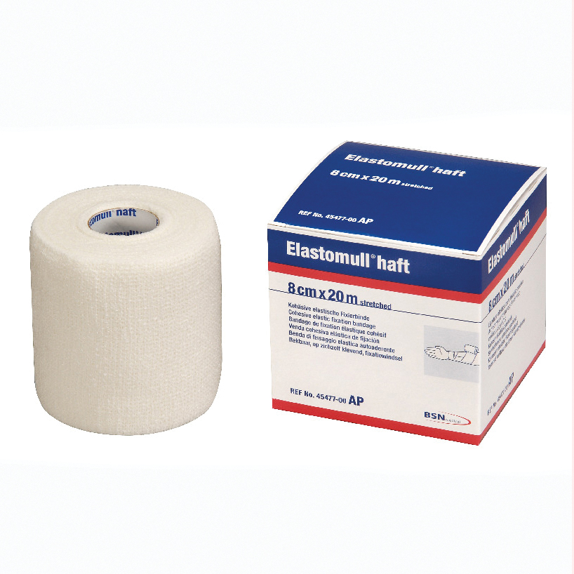 Benda elastica autoadesiva per fissaggio medicazioni elastom]ull haft lf altezza 8 cm lunghezza 20 m