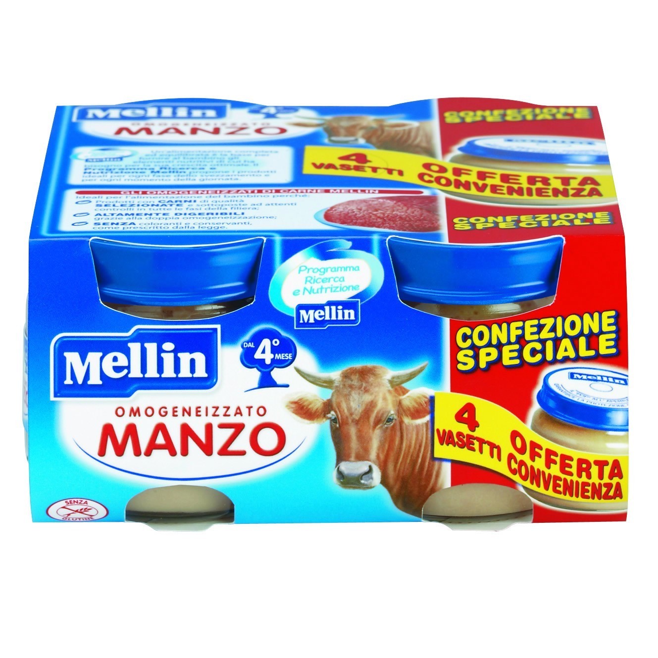 Mellin omogeneizzato manzo 80 g 4 pezzi