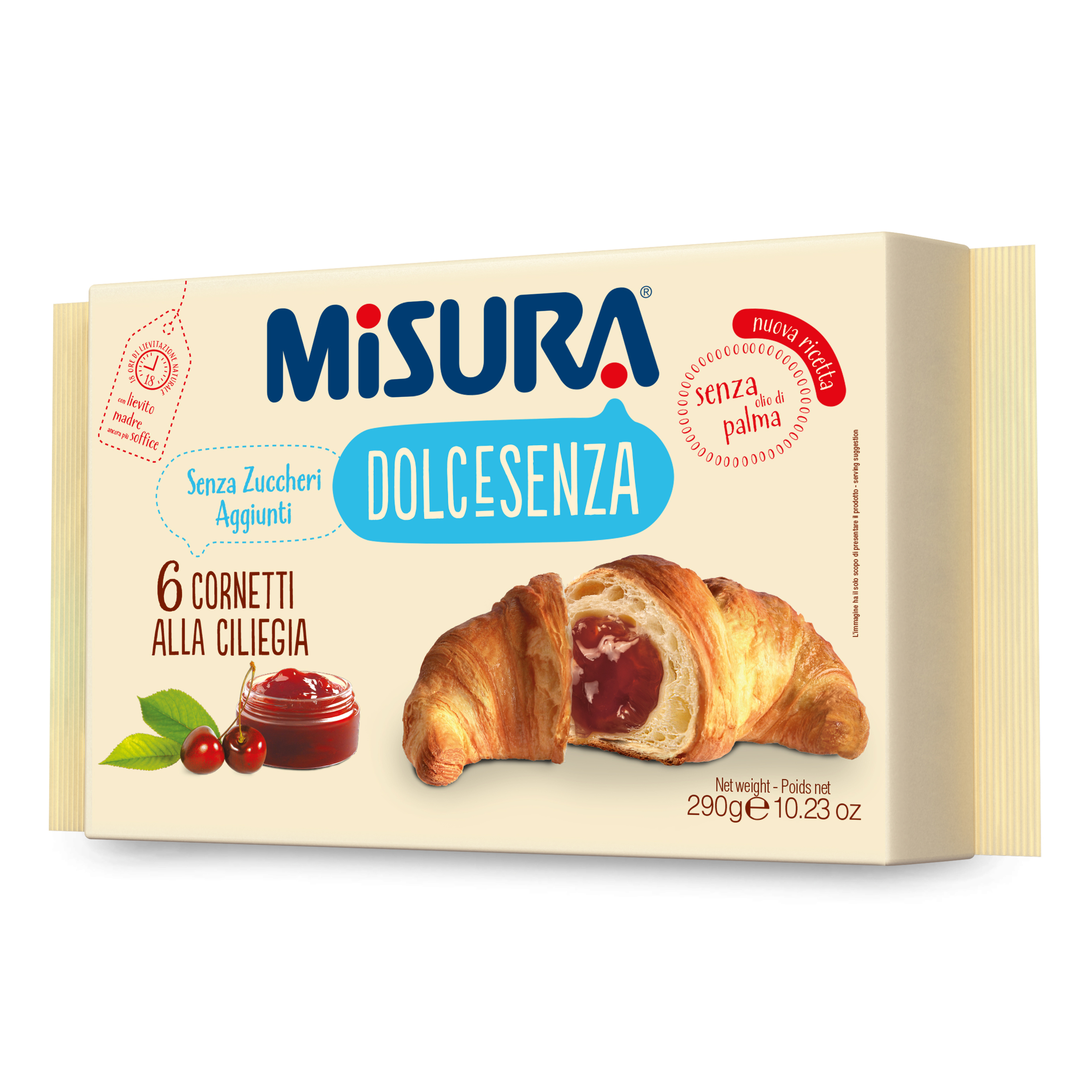 Misura cornetto senza zucchero ciliegia 290 g